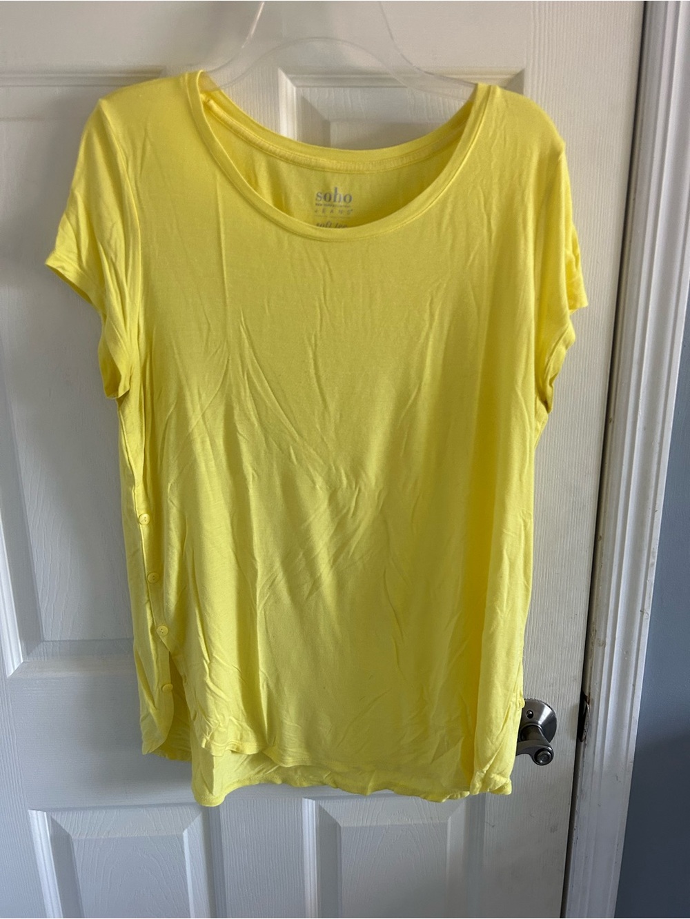 Soho Bright Yellow Short Sleeve Scoop Neck Tee